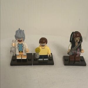 NEW Rick & Morty Toy Set - with Jack Sparrow Lego Style Block Toy